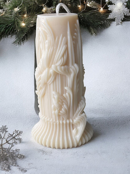 DECORATIVE CANDLE - CHRISTMAS PILLAR CANDLE