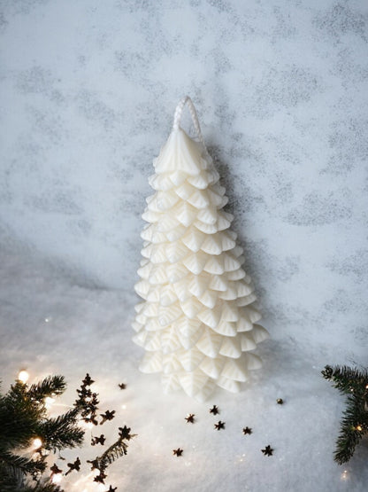 DECORATIVE CANDLE - LARGE LEAFY CHRISTMAS TREE