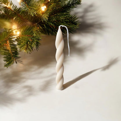 DECORATIVE CANDLE - TWIST CHRISTMAS PILLAR CANDLE