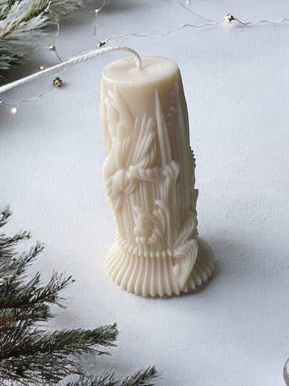 DECORATIVE CANDLE - CHRISTMAS PILLAR CANDLE