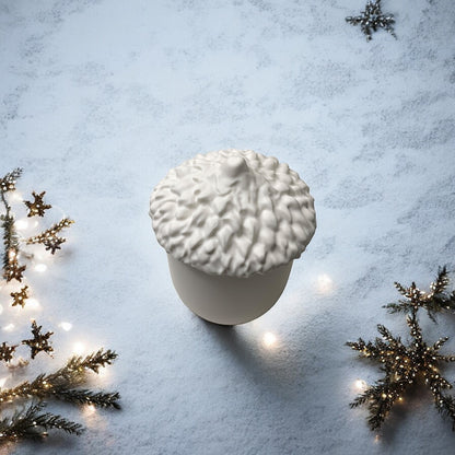 JESMONITE CANDLE - ACORN CANDLE WITH LID