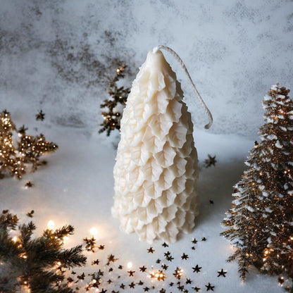 DECORATIVE CANDLE - MEDIUM HOLLY CHRISTMAS TREE