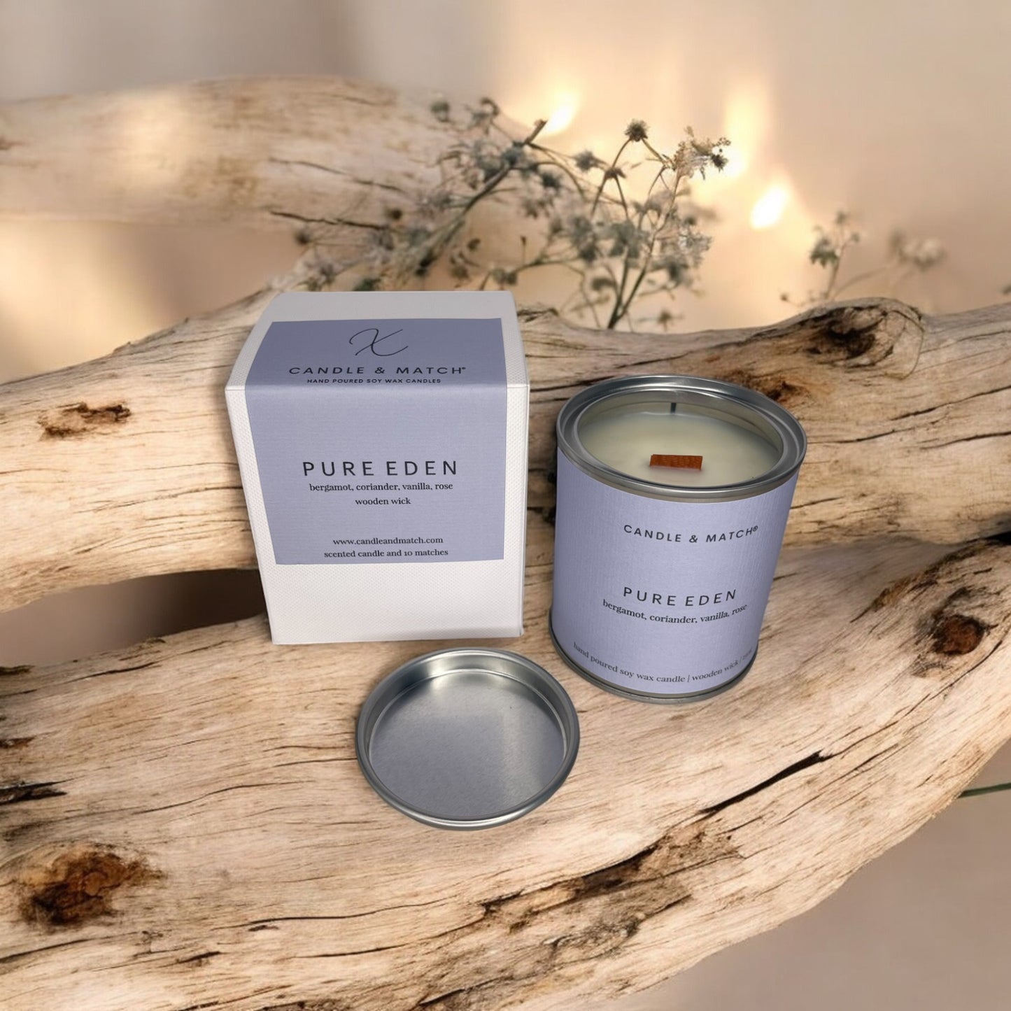 Pure Eden Wood Wick Candle