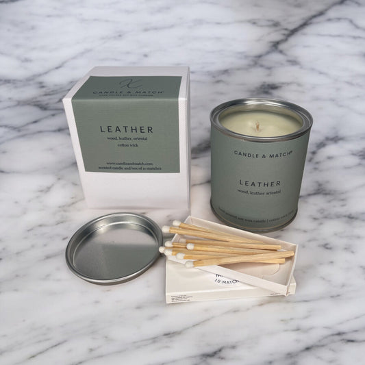 Leather Cotton Wick Candle